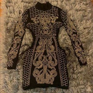 Gold Rhinestone Mini dress